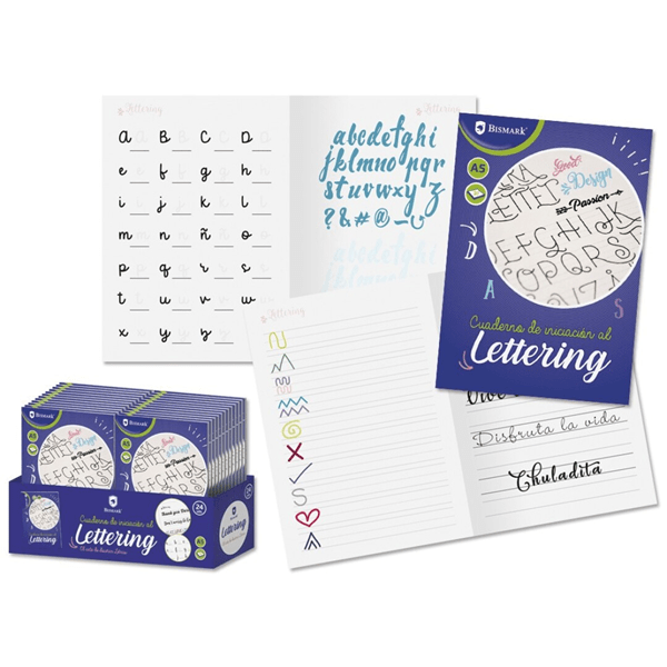 cuaderno lettering a5 -20 hojas bismark 328439
