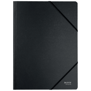 CARPETA DE CARTON CON GOMAS Y SIN SOLAPAS A4 RECYCLE 100% NEGRO LEITZ 39080095