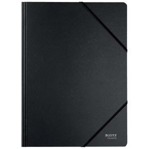 CARPETA DE CARTON CON GOMAS Y SIN SOLAPAS A4 RECYCLE 100% NEGRO LEITZ 39080095