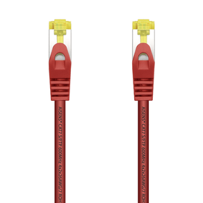 AISENS Cable De Red Latiguillo RJ45 LSZH Cat.7 600 MHz S/FTP PIMF AWG26, Rojo, 25 cm