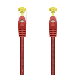 AISENS Cable De Red Latiguillo RJ45 LSZH Cat.7 600 MHz S/FTP PIMF AWG26, Rojo, 25 cm