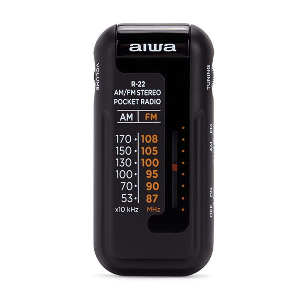 RADIO FORMATO MINI AIWA R-22BK AM/FM HYPERBASS COLOR NEGRO