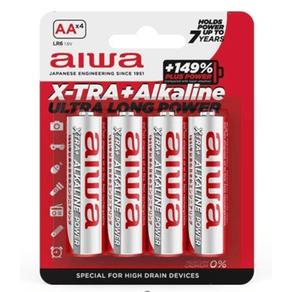PACK-4-PILAS-AA-AIWA-X-TRA--ALKALINE-ULTRA-LONG-POWER-1.5V