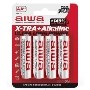 PACK-4-PILAS-AA-AIWA-X-TRA--ALKALINE-ULTRA-LONG-POWER-1.5V