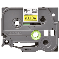 Miniatura 1 de TZE-641 LAMINATED TAPE 18MM 8M BLACK ON YELL OW