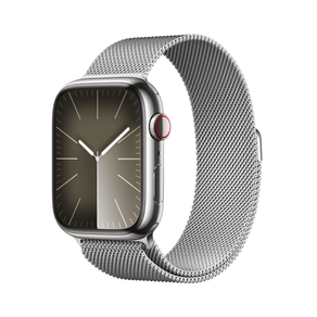 Apple-Watch-Series-9-GPS---Cellular-45mm-Silver-Stainless-Steel-Case-with-Silver-Milanese-Loop