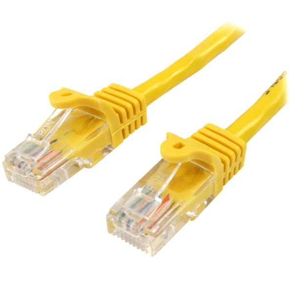 10m Yellow Snagless Cat5e Patch Cable