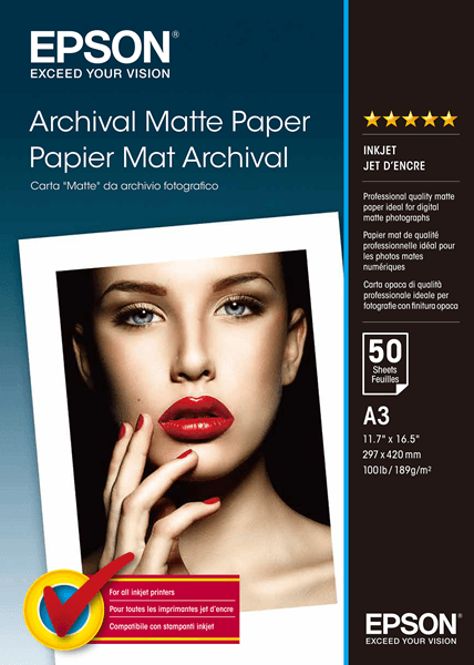 Paper/Archival Matte A3 189gm2 50sh