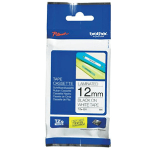 TZE-N231-NON-LAMINATED-TAPE-12MM-8M-BLACK-ON-WHI-TE