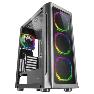 CAJA TORRE E-ATX MARS GAMING MC-NEO BLACK PREMIUM 4 VENTILADORES ARGB FRONTAL Y LATERAL DE CRISTAL TEMPLADO SIN FUENTE DE ALIMENTACION