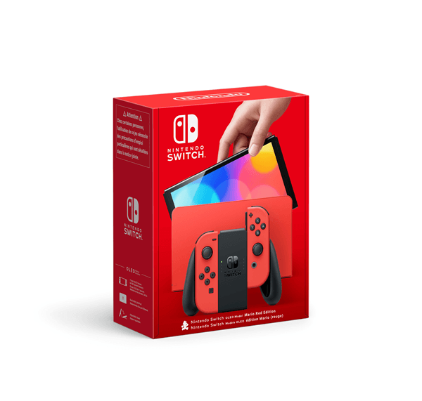 nintendo switch oled rojo (edicion mari o)