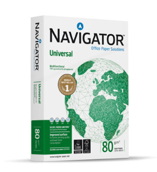 CAJA 5 PAQUETES NAVIGATOR UNIVERS A4 500 HOJAS 80G