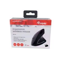 Miniatura 7 de RATON  WIRELESS ERGONOMICO 2 BOTONES 1600DPI EQUIP LIFE  COLOR NEGRO