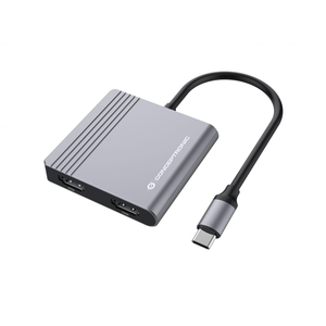 ADAPTADOR USB-C 4EN1 CONCEPTRONIC DONN013 HDMI  X2  USB 3.0 X 1 USB-C X 1 CARGA MAX 100W