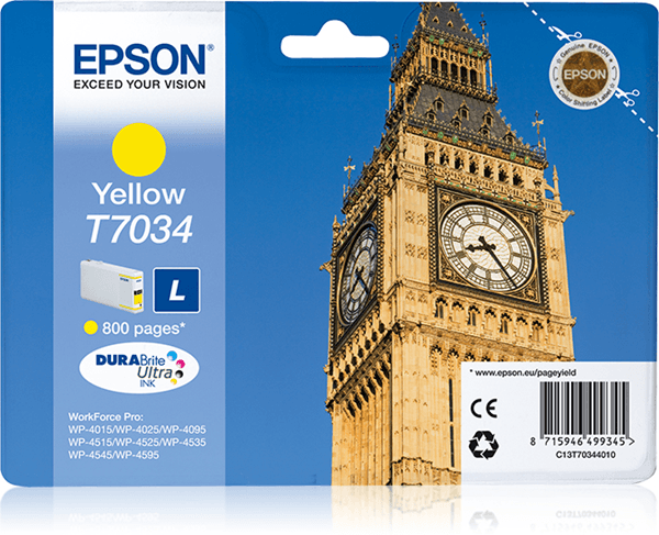 big ben amarillo cartucho amarillo  wp4000 4500