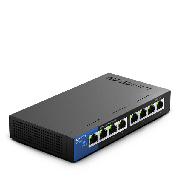 switch gigabit linksys lgs108-eu-rtl no gestionable 8 puertos retail