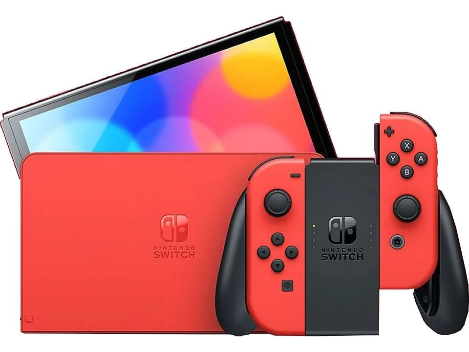 nintendo switch oled roja edicion mario