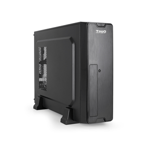 Caja TOOQ  Caja Slim Micro-ATX TQC-3007U3C-B, Negra  Negro Incluye Fuente