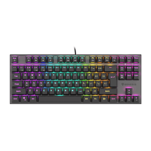 TECLADO GAMING GENESIS THOR 303 TKL RGB NEGRO MECANICO SWITCH OUTEMU ROJO