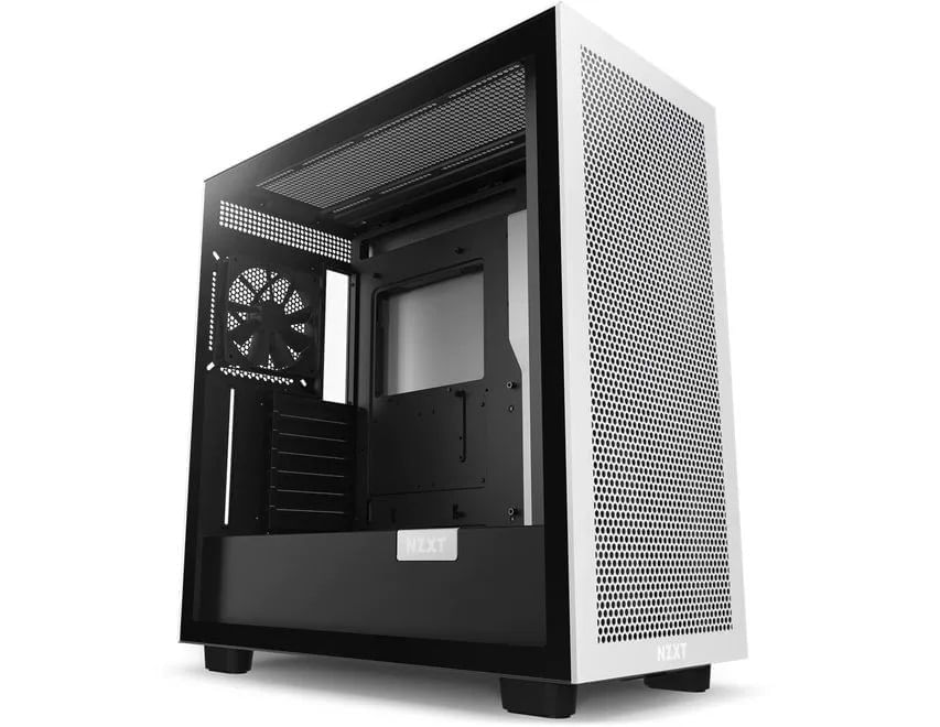 torre gaming nzxt h7 flow | atx | blanco negro