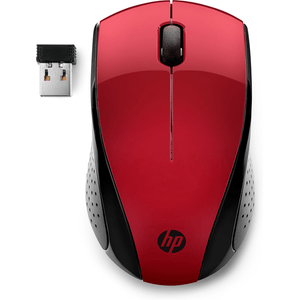 RATON-INALAMBRICO-HP-220-SUNSET-2.4GHZ-1200PPP-3-BOTONES-LED-AZUL-1600DPI-NANO-RECEPTOR-USB-1XAA-ROJO-7KX10AA