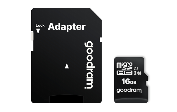 memoria 16gb micro sdhc goodram uhs-i class 10 + adaptador