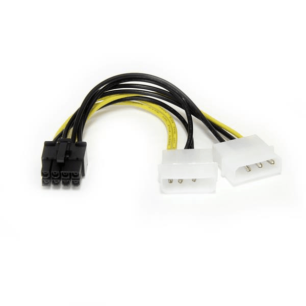 cable adaptador startech lp4 a 8 pin para vga