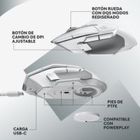 Miniatura 6 de RATON INALAMBRICO GAMING LOGITECH G G502 X LIGHTSPEED - BLANCO