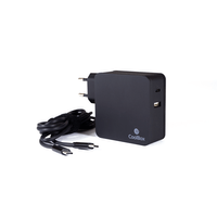 Miniatura 1 de ADAPTADOR CORRIENTE UNIVERSAL COOLBOX 60W TIPO C NEGRO