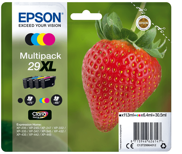 CARTUCHO EPSON MULTIPACK T2996 4 COLORES 29XL HOME INK C13T29964012