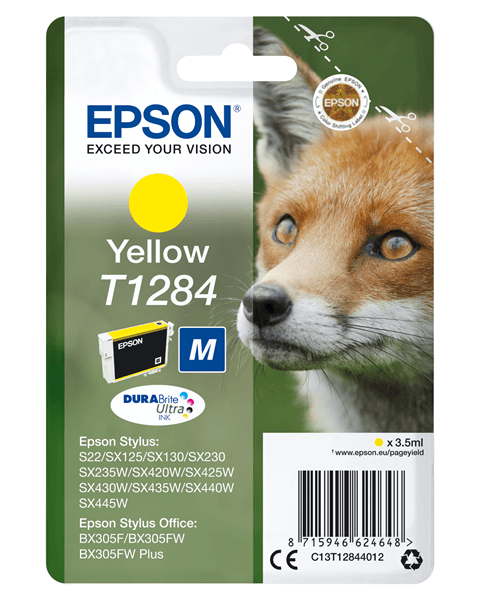 cartucho epson amarillo s22 sx420w 425w 125 t1284 c13t12844012