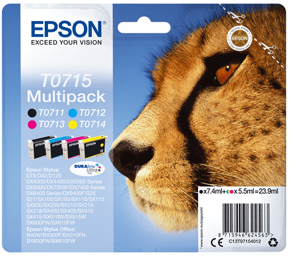 cartucho epson multipack 4 colores t0715 c13t07154012