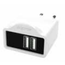 CARGADOR DE PARED APPROX 2USB 1A CON SOPORTE BLANCO