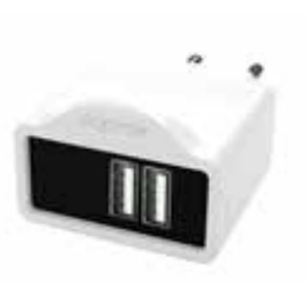 CARGADOR DE PARED APPROX 2USB 1A CON SOPORTE BLANCO