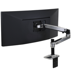 LX Desk Mount Arm Polished Aluminium