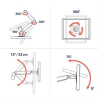 Miniatura 4 de LX Desk Mount Arm Polished Aluminium