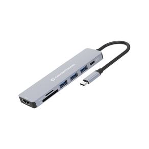ADAPTADOR-USB-C-7IN1-CONCEPTRONIC-HDMI---USB-A-3.0x3---USB-C-PD-100W-LECTOR-SD-MICROSD-DONN19G