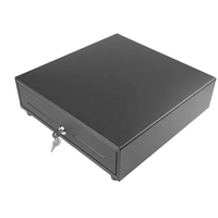 Miniatura 1 de CAJON PORTAMONEDAS MUSTEK 410X415 MM 5 BILL/8 MON RJ12 MICROSWITCH NEGRO