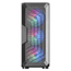 CAJA ATX SEMITORRE MARS GAMING MC-TOR BLACK FRONTAL CON 3 VENTILADORES FRGB DE 120mm VENTALA LAERAL COMPLETA SIN FUENTE DE ALIMENTACION