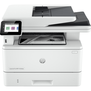 Impresora-HP-LaserJet-Pro-Impresora-multifuncion-HP-LaserJet-Pro-4102dwe-Blanco-y-negro-Impresora-para-Pequeñas-y-medianas-empresas-Impresion-copia-escaner-Impresion-a-doble-cara--Escaneado-a-doble-cara--Escanear-a-correo-electronico--Puerto-de-unidad-de-memoria-flash-USB-frontal-Laser-Duplex