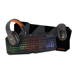 KIT NETWAY GAMING XKS600 AURICULARES BT+RATON+TECLADO+ALFOM XL combo