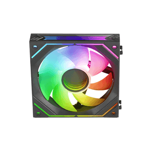 VENTILADOR INTERNO ARG DINAMICO MARS GAMING MF-LINKFINITY BLACK MODULARES PWM 120mm 360º VENTILADOR Y MARCO ILUMINADO ARGB