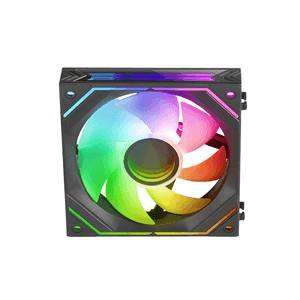 VENTILADOR INTERNO ARG DINAMICO MARS GAMING MF-LINKFINITY BLACK MODULARES PWM 120mm 360º VENTILADOR Y MARCO ILUMINADO ARGB