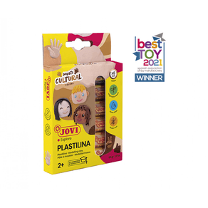 ESTUCHE PLASTILINA 6 BARRAS DE 15GR COLORES SURTIDOS GAMA MULTICULTURAL JOVI 90/6M