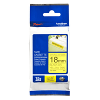 TZE-S641 LAMINATED TAPE 18MM 8M BLACK ON YELLOW EXTRA-STRO NG