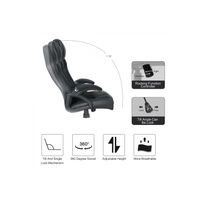 Miniatura 9 de SILLA DE OFICINA ERGONOMICA EQUIP COLOR NEGRO RECUBRIMIENTO PU DE ALTA CALIDAD DISE??O  651016
