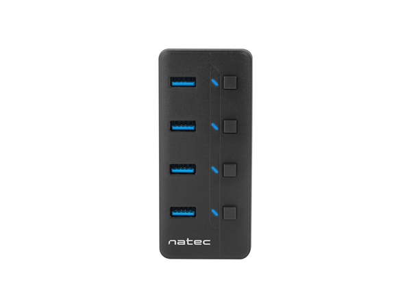 hub natec mantis 2 usb 3.0 4 puertos on off con alimentador