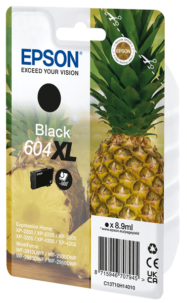 ink 604xl pineapple 8.9ml bk sec