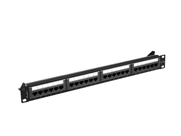patch panel lanberg 24 puertos 1u 19â  cat.6a utp negro
