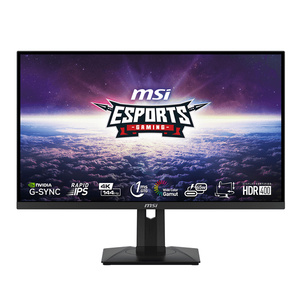 monitor gaming msi mag 274upf 27  ips 3840 x 2160   144hz  1ms  2 x hdmi  2x usb  dp